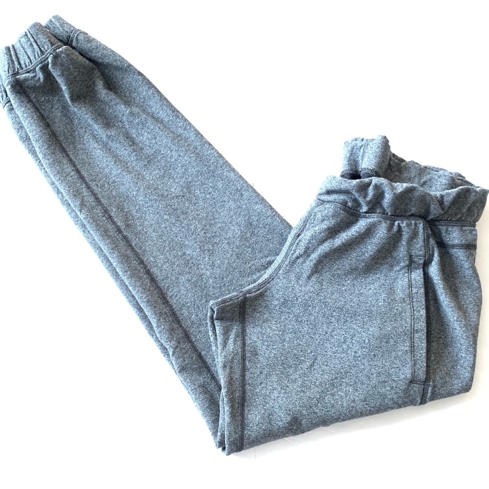 Lululemon Ruched Paperbag Grey Marled Sweatpants